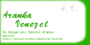 aranka venczel business card